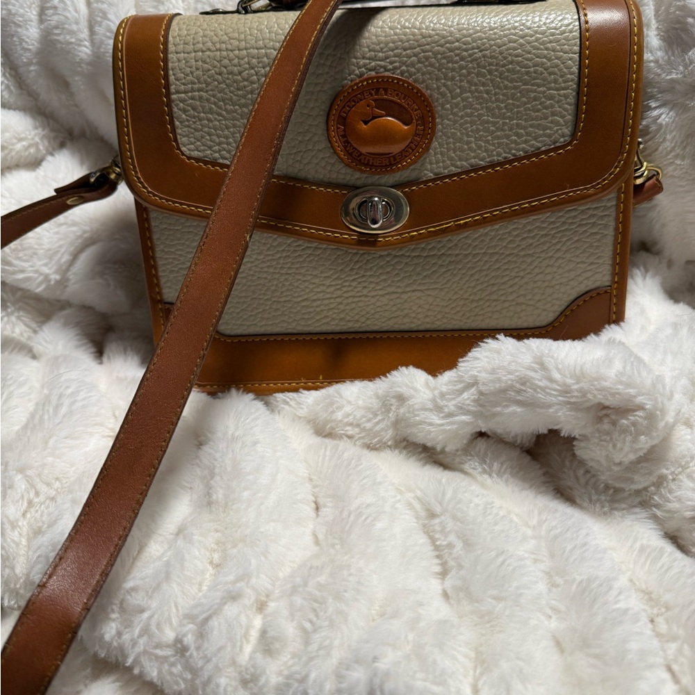 Dooney & Bourke Tan and Cream Crossbody Bag